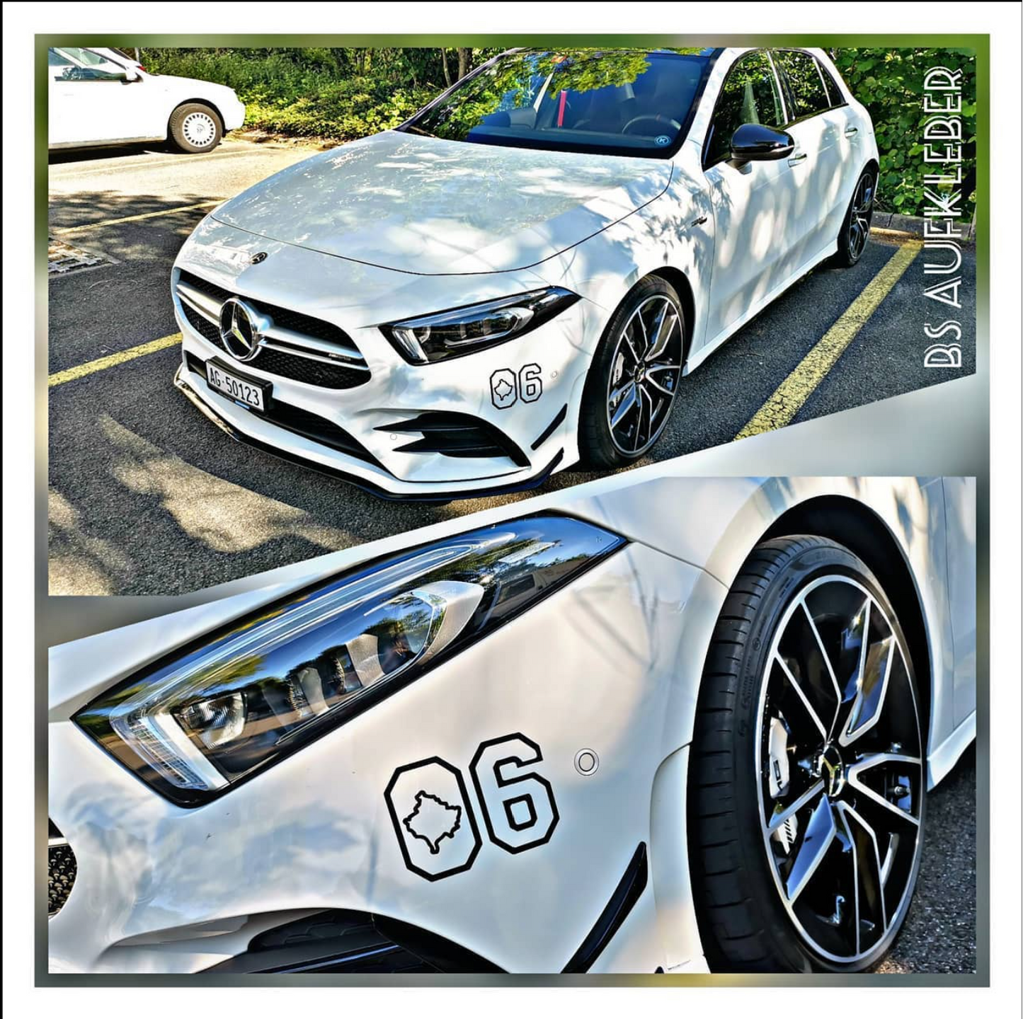 Zahl mit KS Umriss Sticker