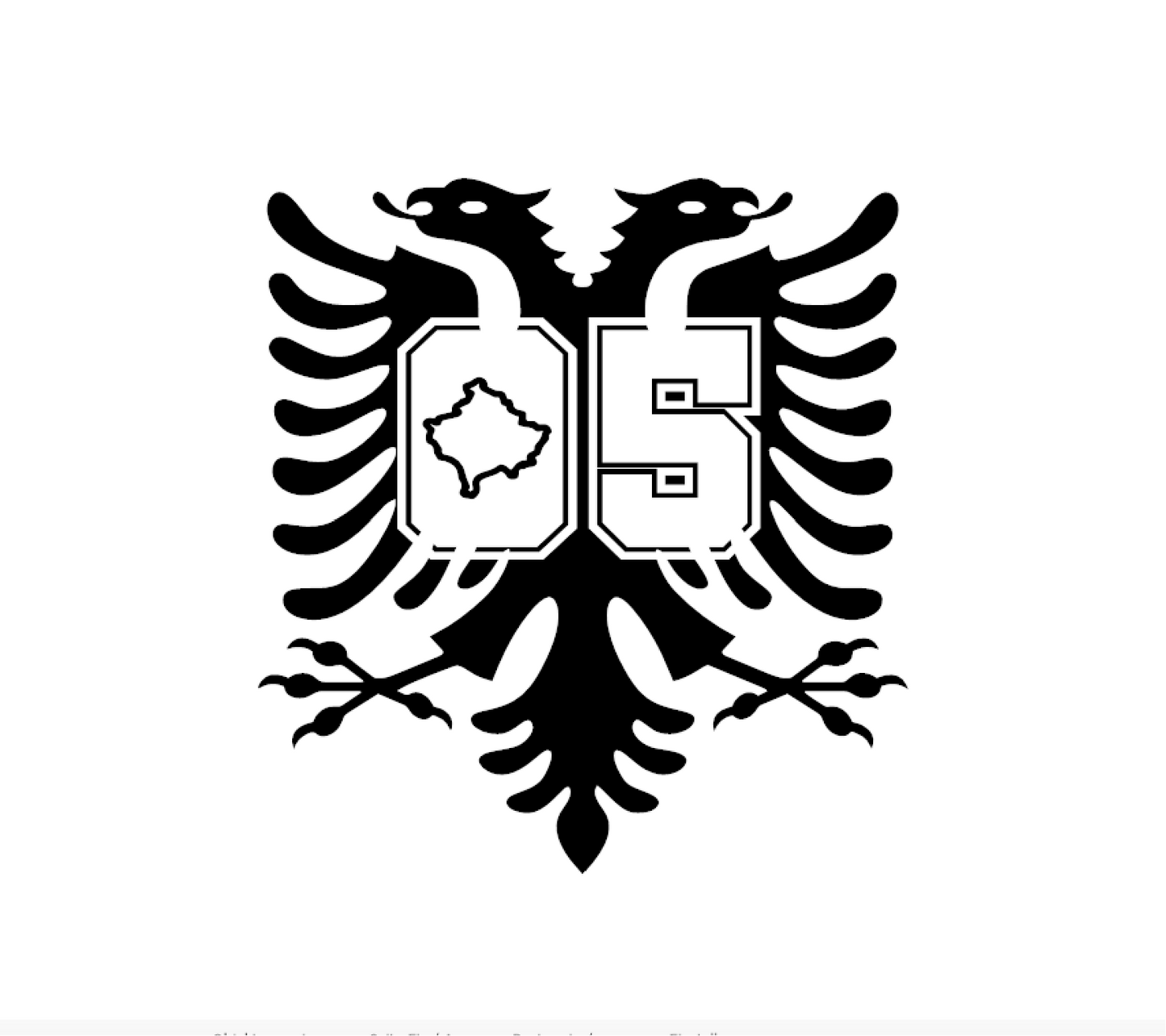 Shqipojn Zahl Mitte Sticker