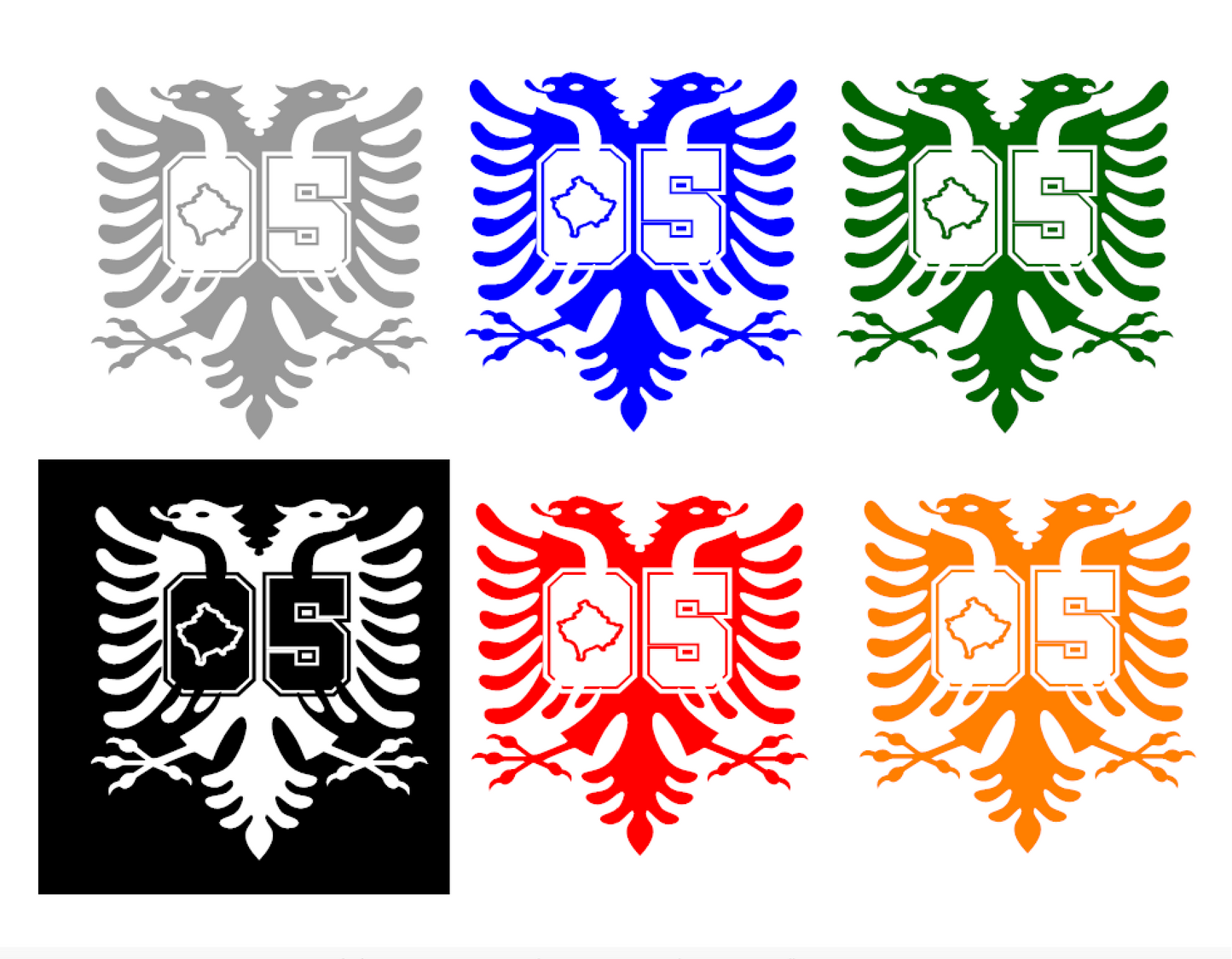 Shqipojn Zahl Mitte Sticker