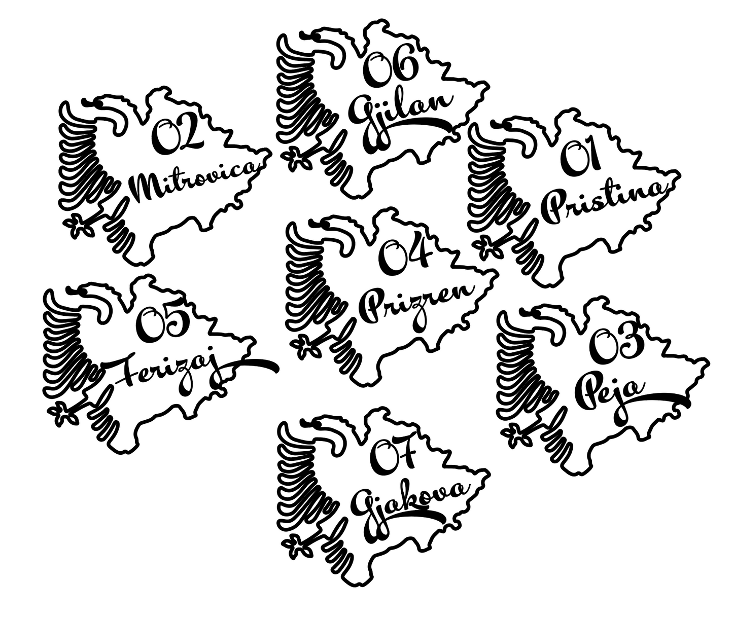 Albania-Kosovo Stadt Sticker