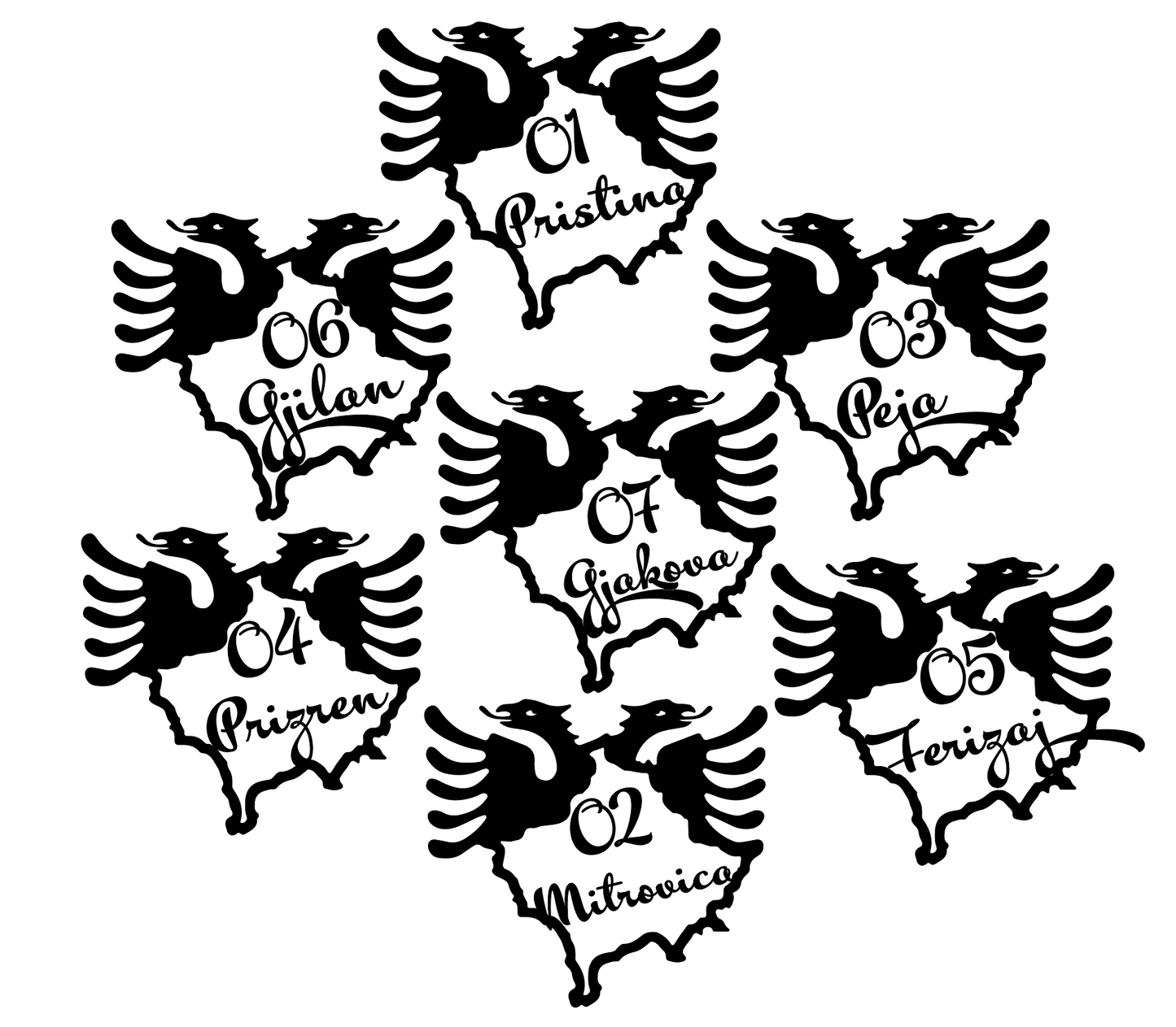 Kosovo Stadt Sticker